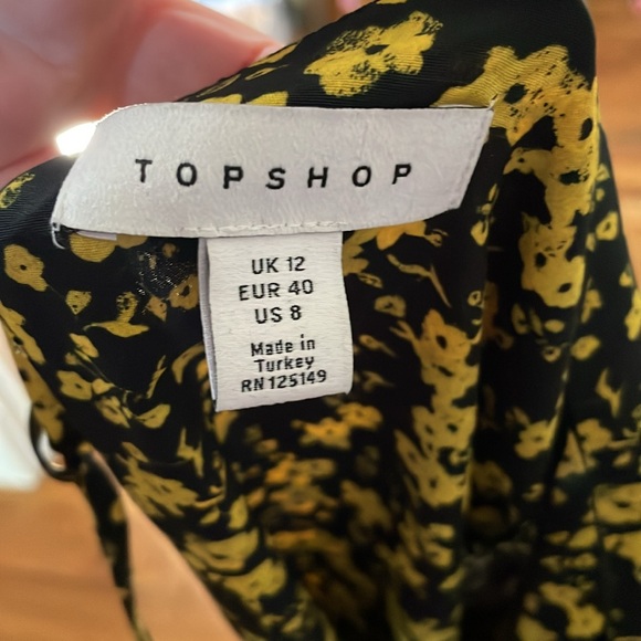 Topshop floral godet twist midi dress - Picture 8 of 8